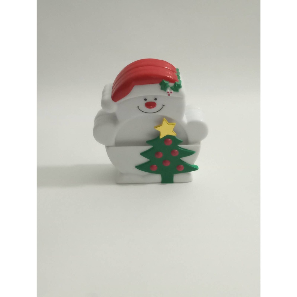 Vintage Frosty Snowman Christmas Tree Coasters Plastic Holiday Decoration (cb2)